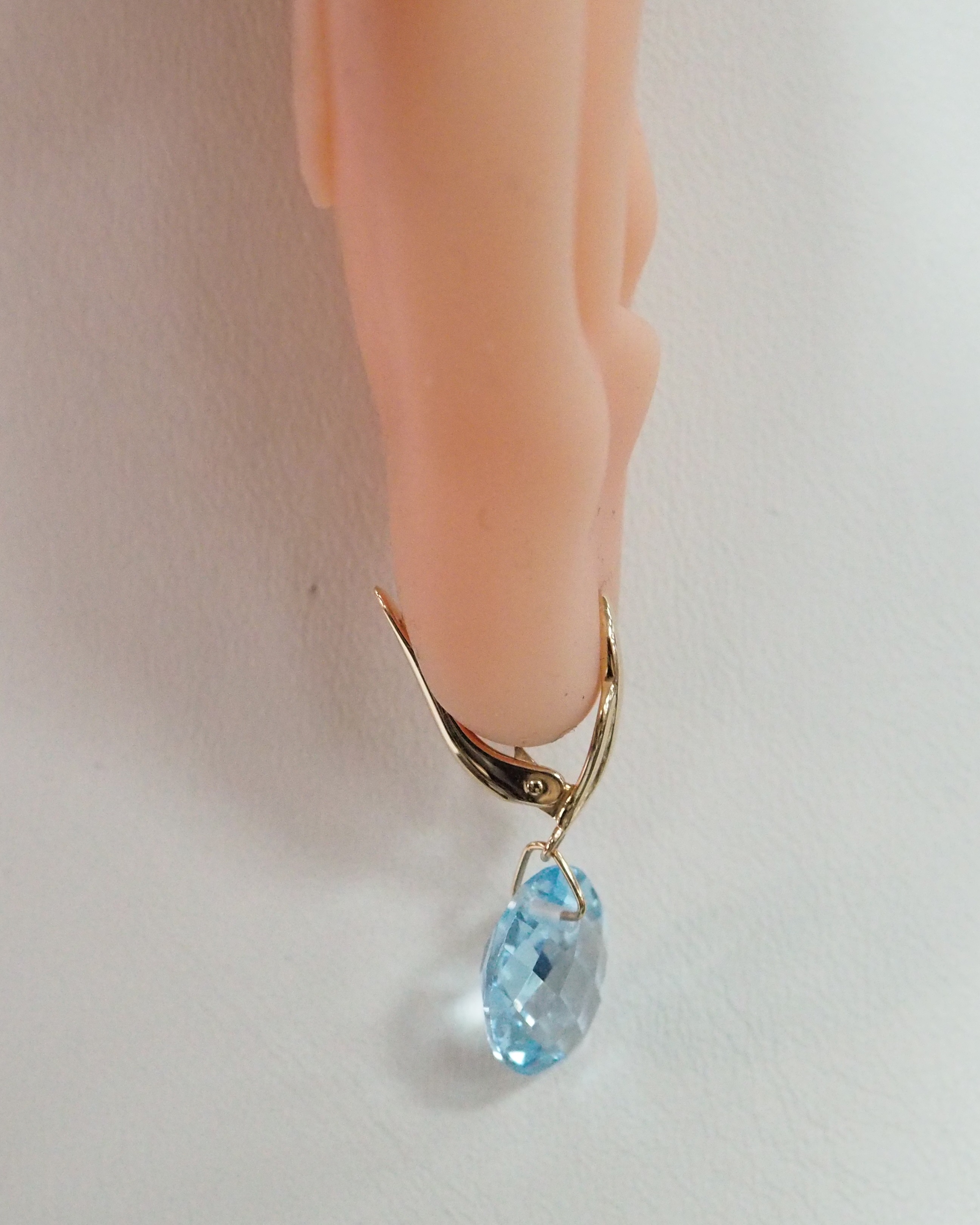 Серьги из золота с топазами